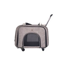 강아지 고양이 유모차 개모차 캐리어 펫 이동장 애견유모차, 그레이