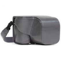 MegaGear 가죽 카메라 케이스 소니 알파 A6000 A6300 호환, Grey