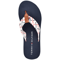 타미힐피거 여성 콤프 크로스 레터링 스르탭 쪼리 플립플롭 샌들 Comp Flip-Flop Sandals