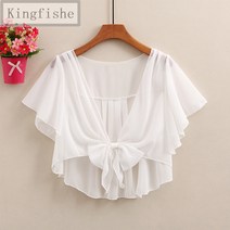 [Kingfishe]여름 볼레로 가디건 여성 쉬폰 숏 가디건 TuE702ZZ702KS01