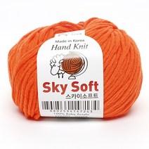 삼남뜨개실 스카이소프트실 아크릴실 인형실 의류실 목도리실 사계절실 겨울실, SKY SOFT, 19 오렌지