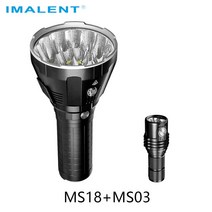 중층써치 밤낚시 랜턴 낚시등 써치라이트IMALENT MS18 + MS03 충전식 LED 손전등 Cree XHP70.2 25000LM 구, 01 Cold white_01 Black