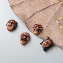 드리다샵 한국 전통기념품 하회탈 마그넷 냉장고자석세트 외국인선물, (종이백포장)하회탈마그넷세트