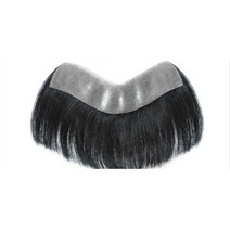 남자가발 정수리 앞머리 부분 인모 M자 가발, [4x18cm] 머리 길이 약 10cm