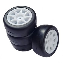 RC카타이어 4pcs 58mm 타이어 110 112 rc 드리프트 카 3 레이싱 사쿠라 m4 m5 mst tcr tamiya m04 m05 용 스폰지가있는 12mm 육각 바퀴, 없음