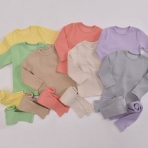 ForJ 아기 유아 새콤달콤 골지 실내복 7컬러