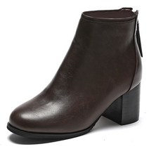 [슈스토리] 여성 앵클 OCB002IT22 D.BROWN (6cm)