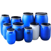 플라스틱 100L 60L 드럼통 PE 김치 난타 화학 발효통, 120L 수입 플랜지 배럴