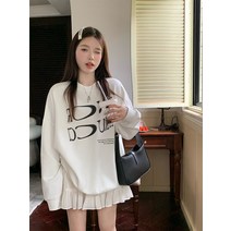 무게 310g 순면 빅 쭈리 아메리칸 빈티지 프린트 가디건여성스러운 디자인감 여유