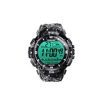 TEKMAGIC 100m 디지털 수중 방수 수영 손목시계 알람시계 및 스톱워치 기능을 사용하여 듀얼 타임존 표시를 지원 타이머 카운트다운 12/24시간 형식