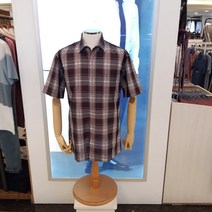 란체티 울혼방 !! 밑단일자 체크 일반핏 남방셔츠 LSM2257WI