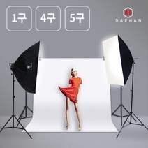 지속광 촬영 조명 사진 방송 세트 미니 스튜디오, 양면 투과-화이트-1구헤드+삼각대 세트