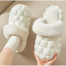 Momolatti 여성용 간략하다 가구 패딩 키높이 털 슬리퍼