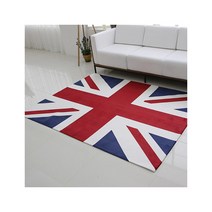 [리앤데코] 북유럽 유니온잭 영국기 사계절 단모 극세사 러그 (100x150cm)