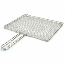 스텐 석쇠 겹석쇠 고기 불판 초벌 생선그릴 구이팬 중 주방 업소 용품, 중 37x33