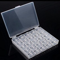 투명 스풀 빈 재봉틀 보빈 플라스틱 보관함 Diy 홈 재봉 액세서리 도구 25 개, [03] 25xClear Bobbins set