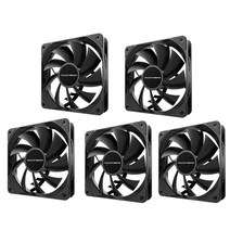 컴퓨터케이스쿨러 12cm PC 케이스 팬 냉각 CPU 쿨러 4 핀 PWM 온도 제어 120x120x25mm 음소거 환풍기 데스크탑 섀시 1-6 개, [01] 1PC Black, [01] 없음 RGB, [01] Black