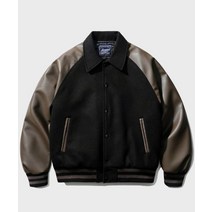 JEMUT 321 레더 레글런 바시티 자켓 3종 블랙 YHOT2461 Leather Raglan Varcity Jacket Black YE