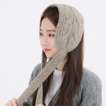 라핑 쫄깃한 바게트 귀도리 모자 니트 남자 여성 겨울 방한 포그니 꽈배기 귀마개