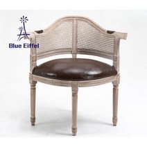 블루에펠 프렌치앤티크원목고급식탁의자, 5 초콜릿 엔티크우드프레임 가죽시트