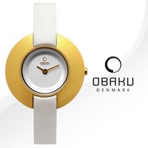 오바쿠 OBAKU V135LGIRW 여성시계 가죽밴드 손목시계