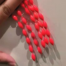 30Pcs/5 팩 낚시 플로트 6 1 문자열 유형 7 별 폼 공간 콩 라인 스토퍼 부표 태클 액세서리, 05 M Red