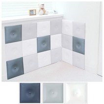 쿠션벽매트(네이비 그레이 화이트), 네이비