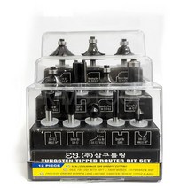 삼구 SAMGU 트리머날 세트 (12PCS) 샹크6mm 트리머비트 트리머비트날 루터날, 12개