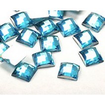 스퀘어컷팅 아크릴큐빅 라이트사파이어 (6mm) 30개 단면, 수량, 색상