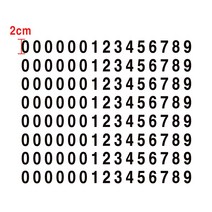 작은숫자 큰숫자 번호스티커 2cm 2.5cm 3cm 3.5cm 4cm, 빨간색