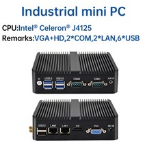 소형미니PC 미니 휴대용 산업용 한뼘 YINGCHI-미니 PC 팬리스 듀얼 LAN 2 x RS232 인텔 i3 4005U/5005U i5 4278U/5200U i7 4578U/ J, 02 4G RAM 128G SSD WiFi_03 UK, 07 Intel Celeron J4125