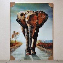 다잇홈데코 크리스탈 코끼리액자 유리액자 고급액자 코끼리장식품 거실액자 벽장식품 개업 집들이선물 액자