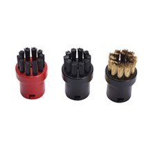 AD-3Pcs 노즐 나일론 황동 강모 브러쉬 Karcher SC1 SC2 SC3 SC4 SC5 SC7 EasyFix 걸레 천 스팀 청소기 부품 호환, 블랙 & 레드, 하나
