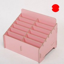명함수납함 핸드폰 오피스 호텔 꽂이 스탠드 사무실 케이스, 12칸 핑크
