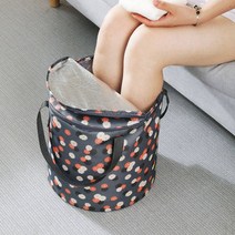 폭스비 휴대용 접이식 족욕기 커버형 파우치족욕제 포함 습식 가정용 발 온찜질 캠핑용품 세탁조, 대형