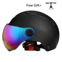 전기 팩 부품 DIY 호환 변환 전기 오토바이 헬멧 하프 스쿠터 모터 크래시 바이크 양산 여름용 모터사이클, 03 mate black color, 한개옵션1