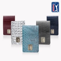 PGA 투어 크로커 야디지북 커버 골프 스코어카드 커버, 네이비, 네이비
