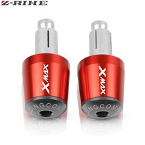 바이크 오토바이 악세사리 XMAX 7/8 quot22MM 핸들 바 핸드 그립 핸들바 엔드 캡 야마하 xmax 125 250 300 400 X MAX, [15] Red Gray
