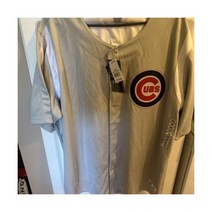 MLB 시카고 컵스 저지 그레이 자수 로고 버튼 다이너스티 시리즈(2XL) - 새 상품!