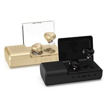 엠지텍 프리미엄 블루투스 무선 이어셋 이어폰 음악+통화 커널형 DAC내장 노이즈캔슬링 음성서비스지원, 골드에디션