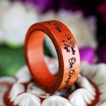 만자몰 대추목 광명진언 영문A 불교반지 NRD-31