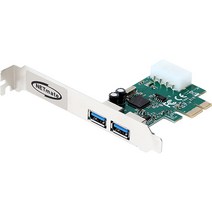 NETmate USB3.0 2포트 PCI-Express 카드/NM-SWU30/슬림PC용 LP브라켓 포함/UASP 지원/컴퓨터 PC의 PCIe 슬롯에 장착하여 USB3.0 2포트 생
