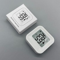 디지털온도계 체온계 온습도계 온도센서 정확한습도계스마일 미니 LCD 디지털 온도계 습도계 실내 센서 게, 한개옵션1, 04 04 without battery