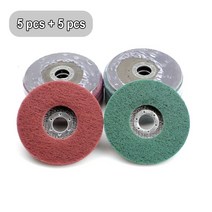 10 조각 125x8x22mm 부직포 플랩 그라인딩 디스크 나일론 연마 휠 앵글 그라인더 도구 금속 폴란드어, [01] MIX