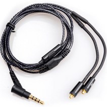 MMCX SE215 이어폰 케이블 선 줄 단선 수리 교체 SE315 SE425 SE535 SE846 UE900, 마이크   볼륨컨트롤러 없음