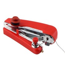 핸드미싱기 공업용미싱 공업용오버록 1pcs 뜨거운 판매 유용한 휴대용 바느질 무선 미니 핸드 헬드 옷 직물 재봉틀 din889, 빨간색