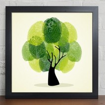 바보사랑 cv034 지문트리 인테리어액자.꾸밈(무료배송), 블랙／2타입