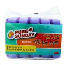퓨어썬데이 땅콩 항균 스펀지 수세미, 1개입, 20개