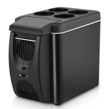 12v 냉장고 냉동고 히터 6l 미니 자동차 냉장고 쿨러 ampamp 따뜻한 전기 냉장고 휴대용 아이스 박스 여행용 냉장고, 검은색