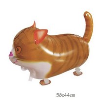 [더모먼트벌룬x워킹벌룬] 고양이 캣 산책 걷는 풍선 흰고양이 치즈 냥이, 치즈냥이